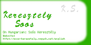 keresztely soos business card